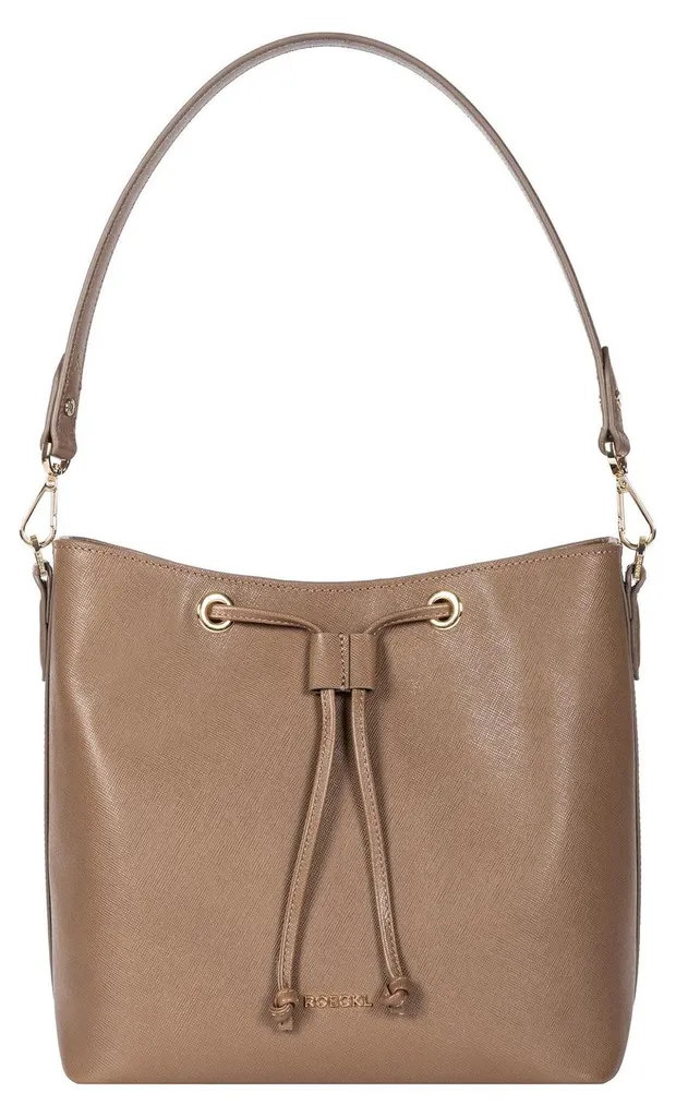 Sac à épaule ROECKL Pitti Saffiano Shoulderbag Taupe en cuir véritable
