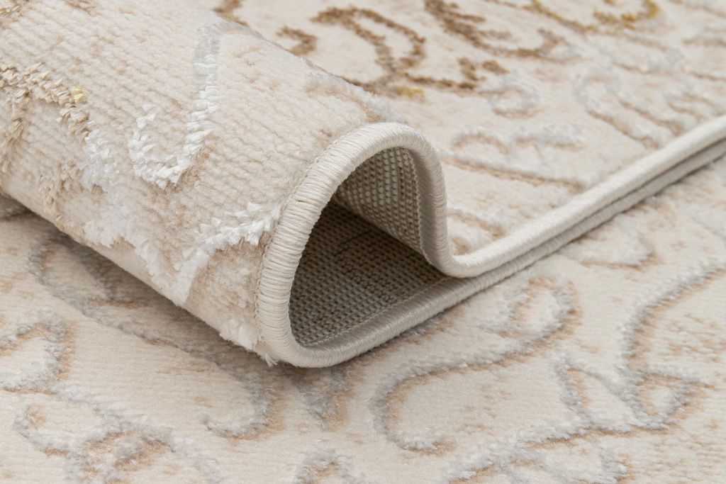 Tapiso Teppich ARES klassisch beige Wohnzimmer Schlafzimmer Produktbild 