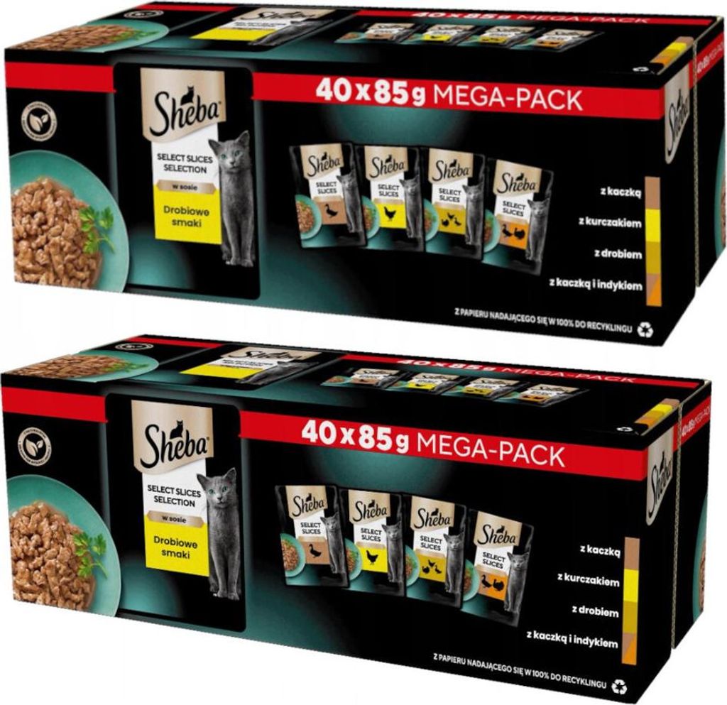 Nourriture pour chat Sheba Volaille 40 x 85 g Image du produit 