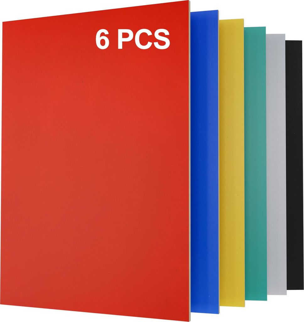 6 Stück 3mm 297x210mm A4 Sperrholz in bunten Farben für Modellbau, Laserschneiden und Gravuren