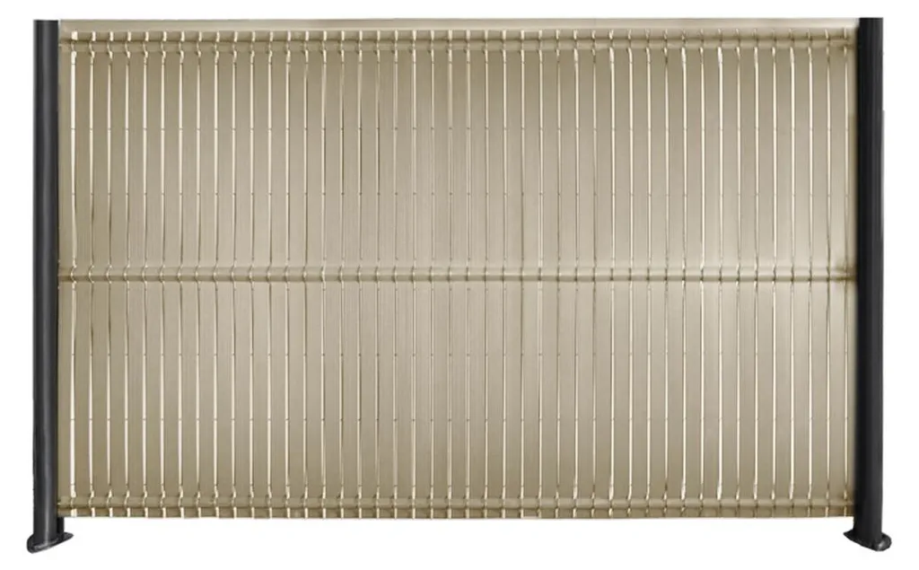 Clôture Mazovia PVC anti-vent et sans entretien 153x250 cm beige duo