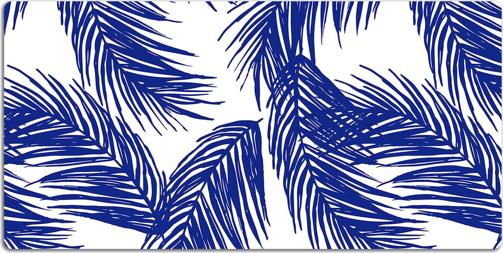 Schreibtischmatte Tischunterlage 90x45 cm Mauspad - Navy-Blatt