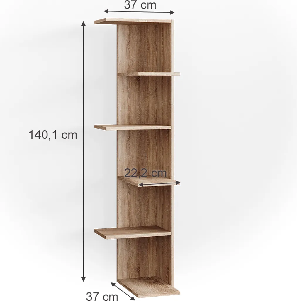 Optimiser l'Espace Perdu avec l'Étagère d'Angle Sonoma Vicco 140cm