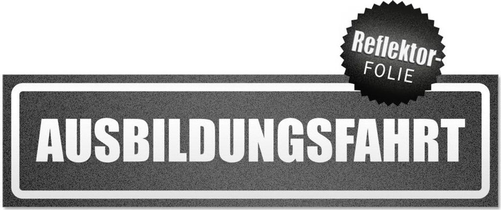 Ausbildungsfahrt invertiert Magnetschild Schild magnetisch
