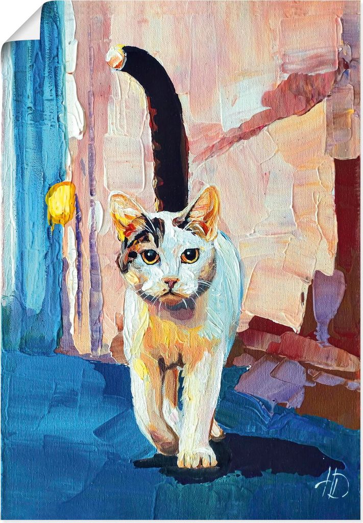 ARTland Poster Elegante Straßenkatze Größe: 50x70 cm