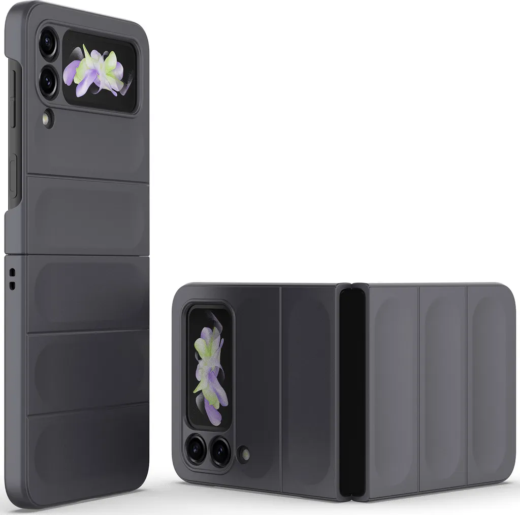 Custodia Samsung Z Flip 3 5G Rigida Grigio Scuro Opaca Antiurto