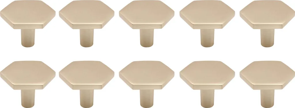 10 Maniglie Oro HEXAGON per Mobili Natural Goods Berlin Premium