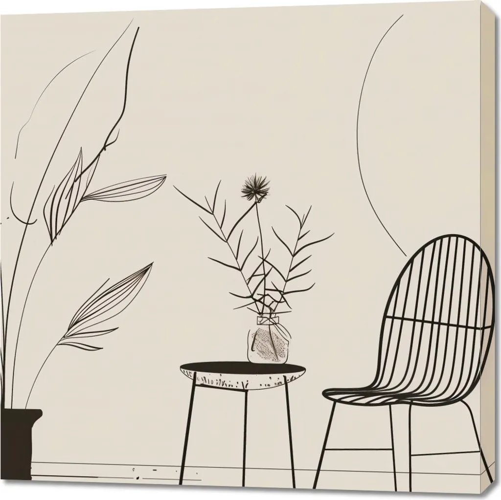 Tableau 90 x 90 cm Intérieur et Extérieur - Décoration Murale Carrée