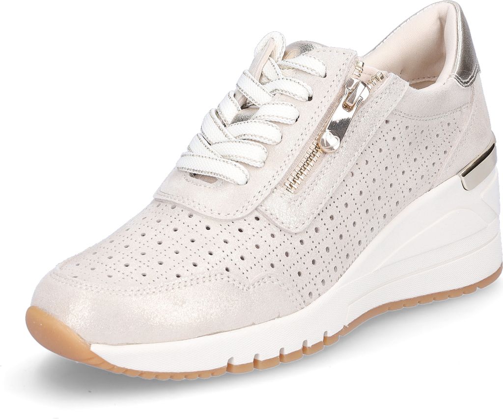 Marco Tozzi Damen Keil Sneaker platin