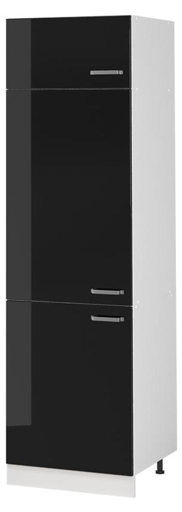 Hoge kast Vicco R-Line Zwart hoogglans/Wit 60 cm, Model Productafbeelding 