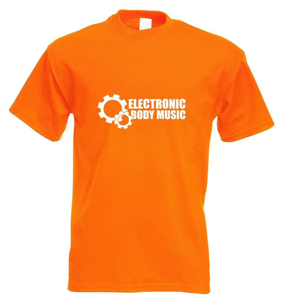 Kiwistar - T-Shirt - orange - Elektronic Body Music - EBM Motiv Bedruckt Funshirt Design Print - mit Motiv Bedruckt - Funshirt Design - Sport - Fre...