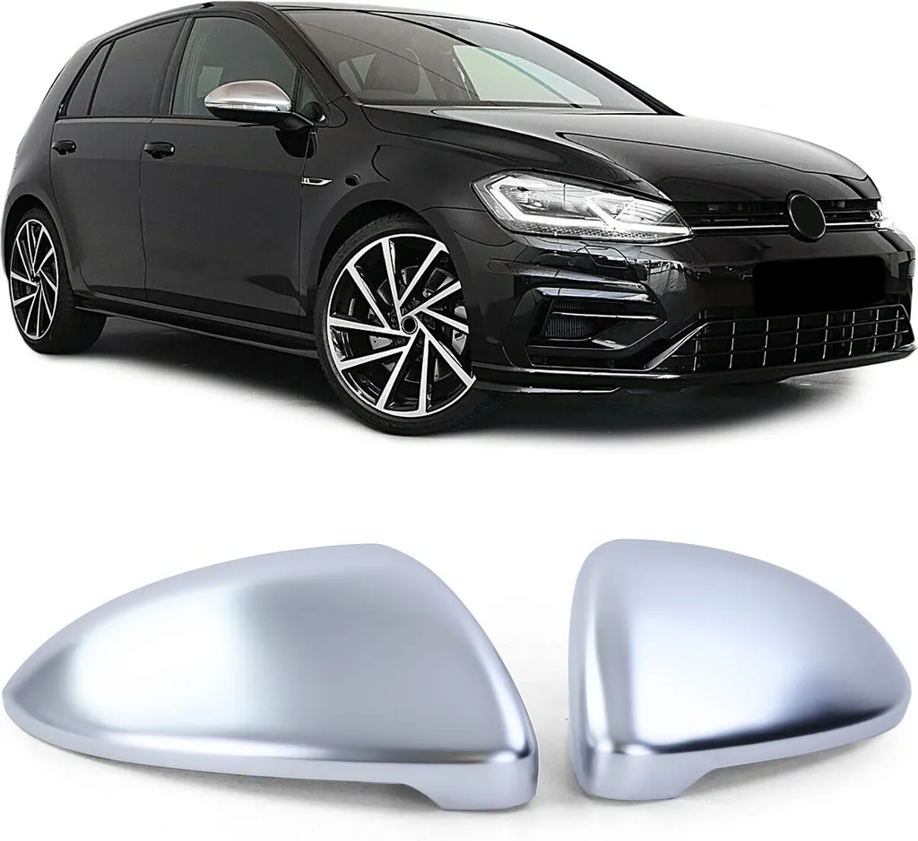 Remplacer Coques Rétroviseur Golf 7 - Lot Argent Mat Gauche et Droit ABS