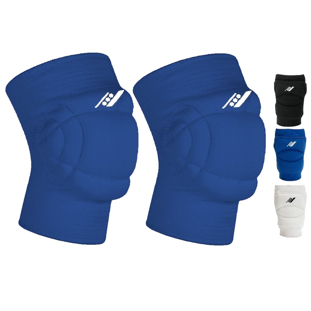 Rucanor Super Smash Knieschoner, 2 Stück Knieschutzer für Sport, Kniepolster mit Seitenaufprallsystem, Polyster, Unisex, XS, Blau