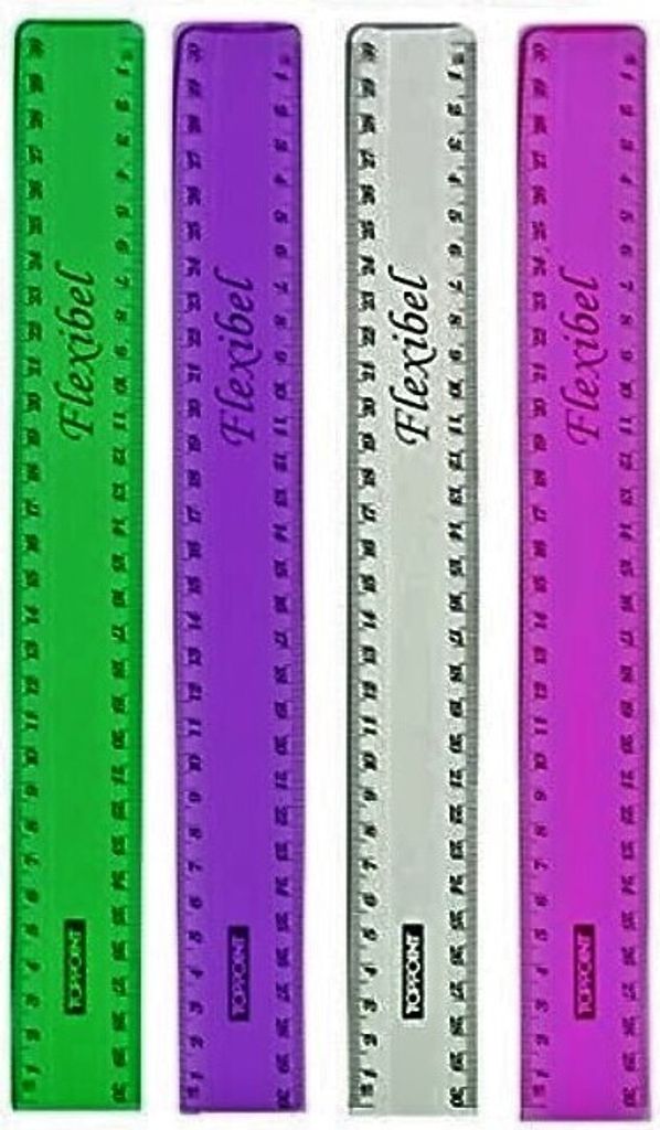 Stylex Lineal TRANSPARENT biegsam 30 cm Länge bruchsicher