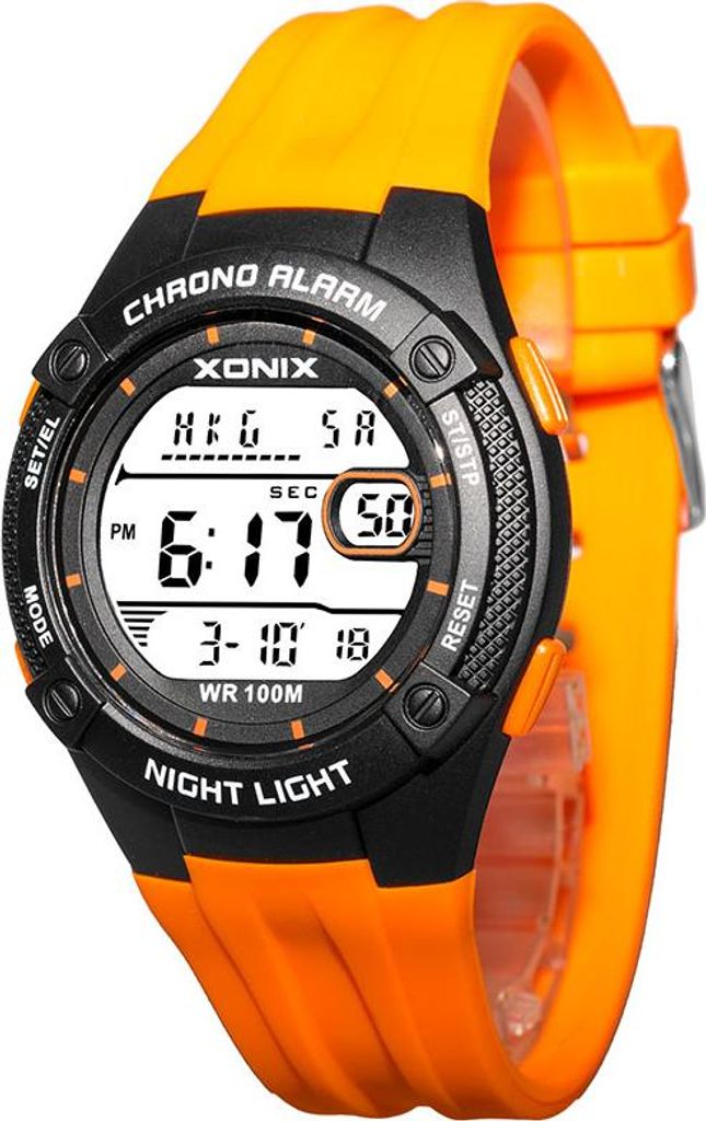 Armbanduhr GWA-003 Digital Quarz Stoppuhr 100m wasserdicht mit ABS-Gehäuse und Silikonarmband