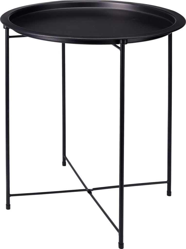 Home & Styling Beistelltisch schwarz Metall 47x50 cm Produktbild 