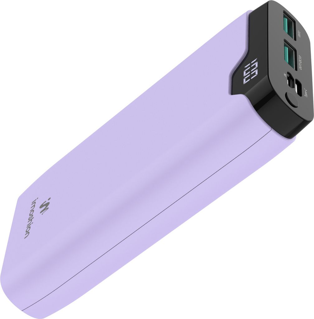 imoshion Powerbank - 20.000 mAh - Schnelles Aufladen und Power Delivery - Lila