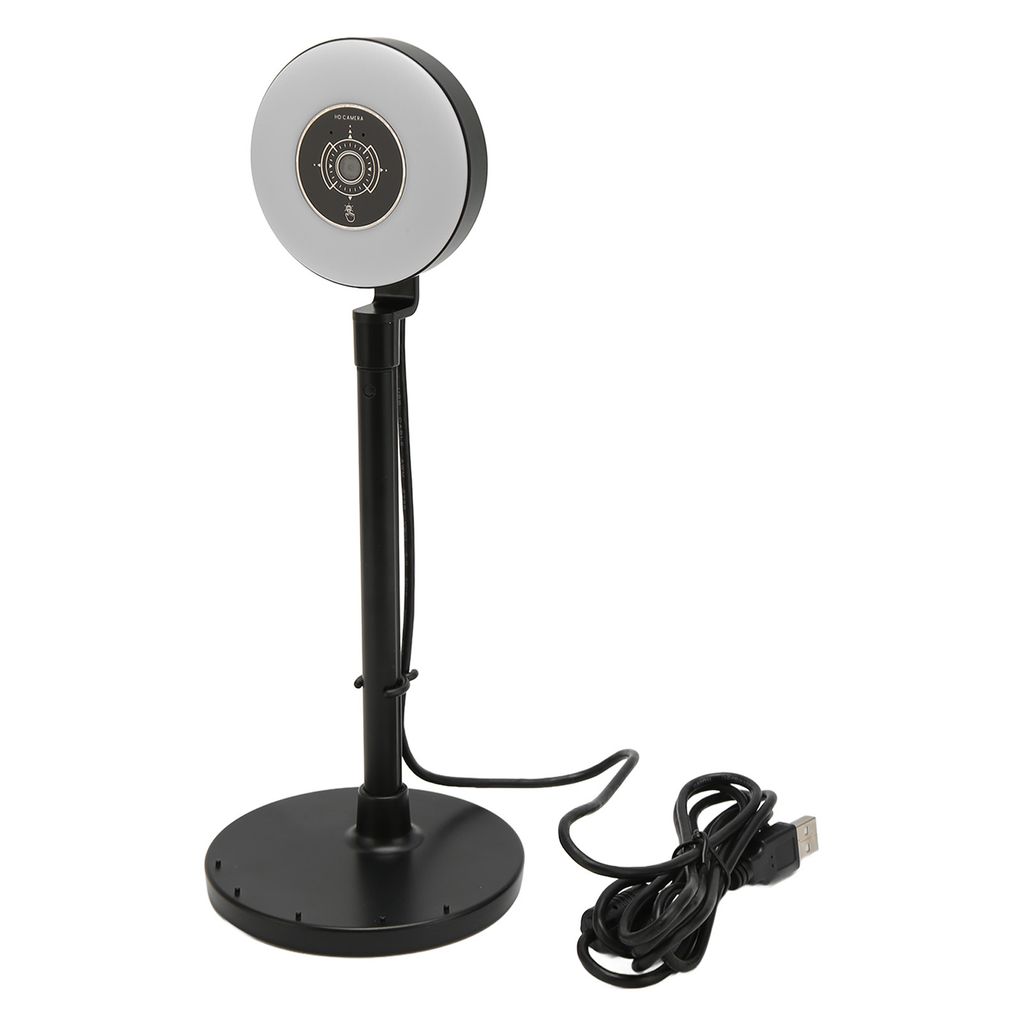 Webcam HD avec lumière réglable, microphone intégré, USB HD Image du produit 