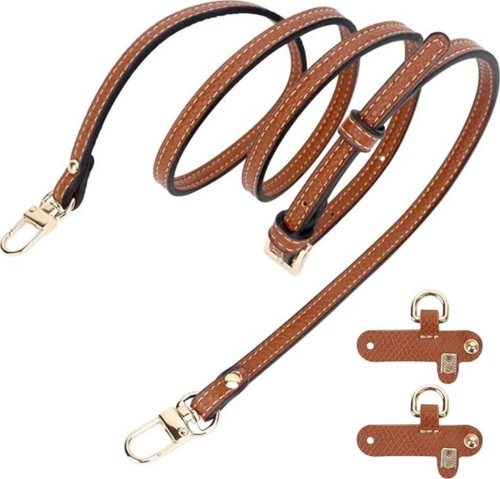 Verstellbarer Taschengurt-Set, Schultergurt aus Kunstleder mit Metallschnallen, Crossbody-Handtaschengurt als Ersatz für Damen-Mini-Umhängetaschen