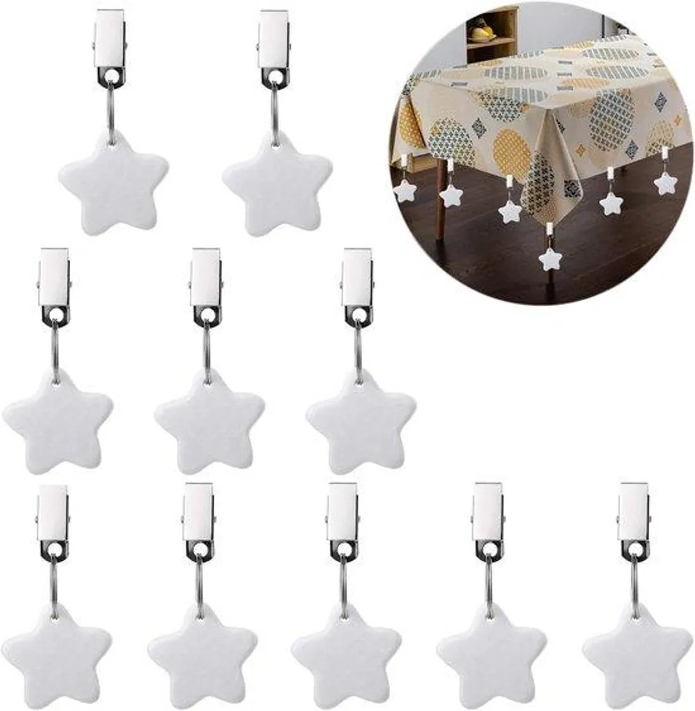Poids de nappe gris en pierre, lot de 10 attaches lourdes pour extérieur