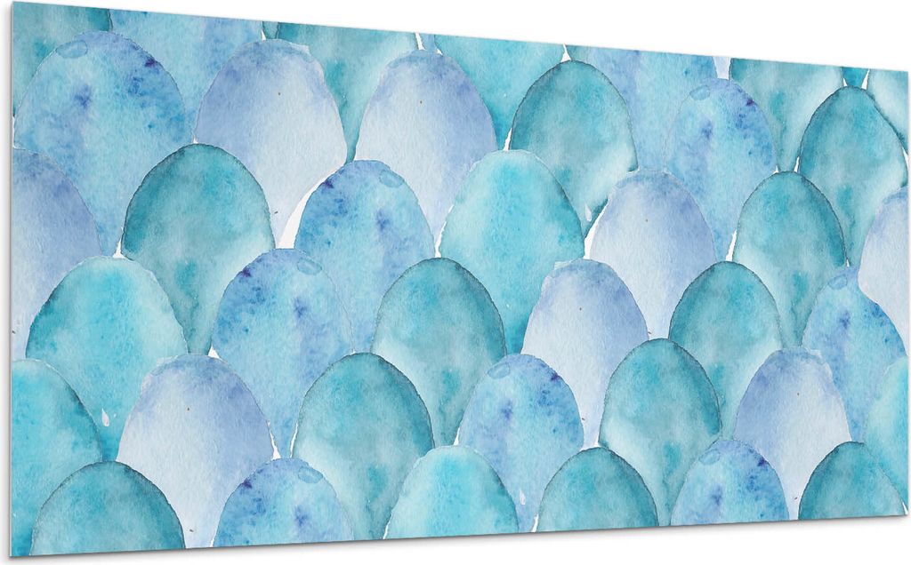 Wellen Im Aquarellstil – Selbstklebende Fliesen – Wandverkleidung – Wandpaneel – PVC Fliesen – Vinylflisen – PCV Flisen – Selbstklebe...