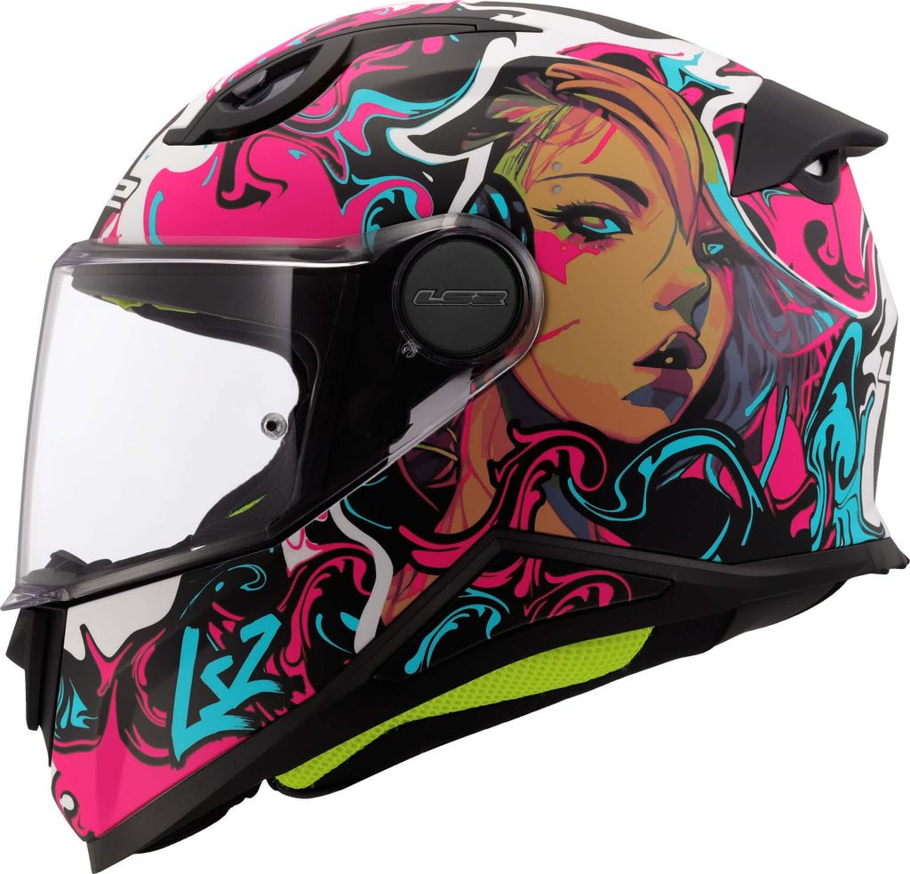 LS2 FF812 Kid Ciberg Kinder Helm, pink matt/türkis, Y/S (47/48)