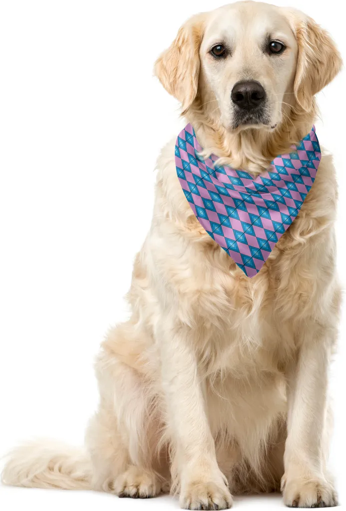 Idea Regalo: Bandana Cane ABAKUHAUS Viola Turchese 55x55 cm