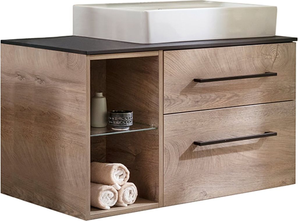 Fackelmann OXFORD Badmöbelset 4-teilig, 90 cm, Braun hell, Produktbild 