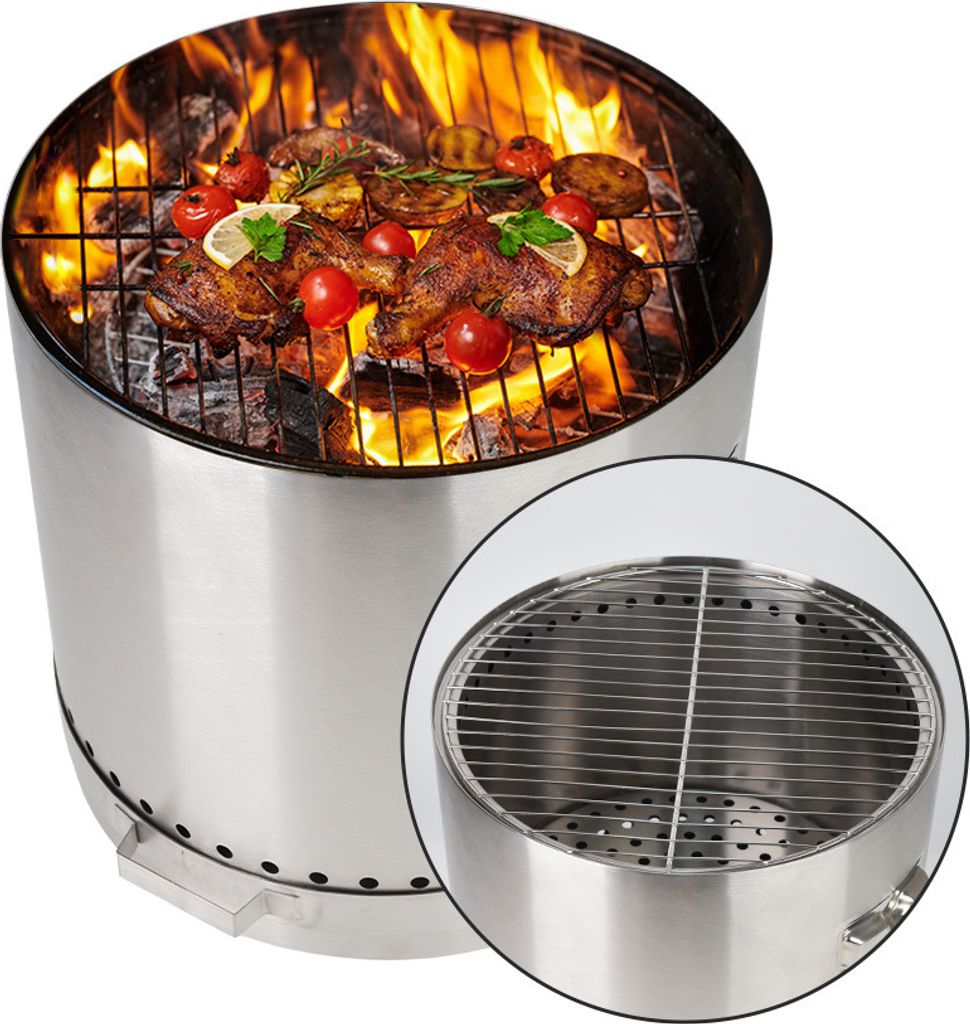 BPT Feuerschale Outdoor-Kamin aus Edelstahl,Tragbare Produktbild 3