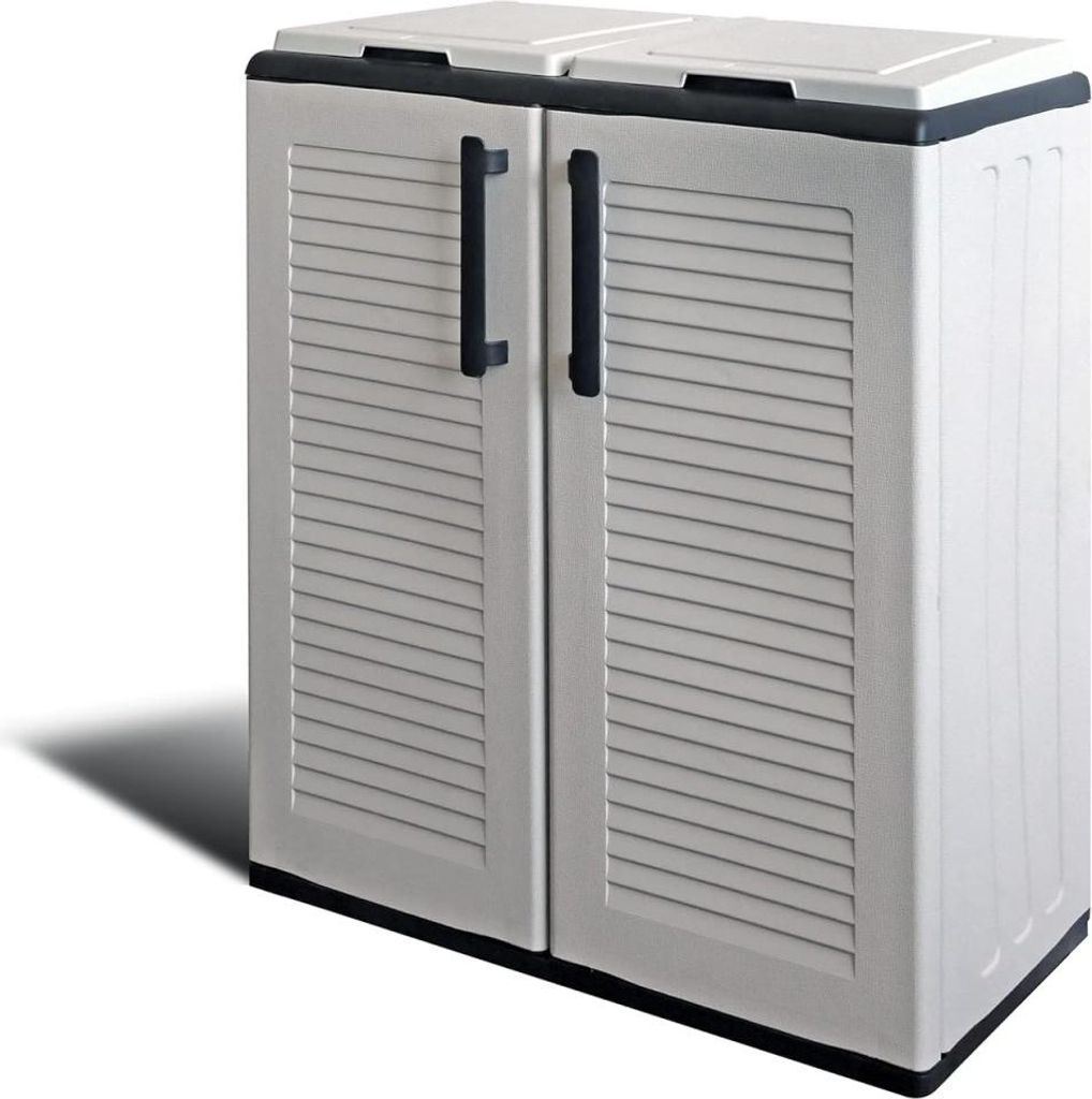 Cache Poubelles de tri Selectif 2 Sacs - Armoire Recyclage Image du produit 