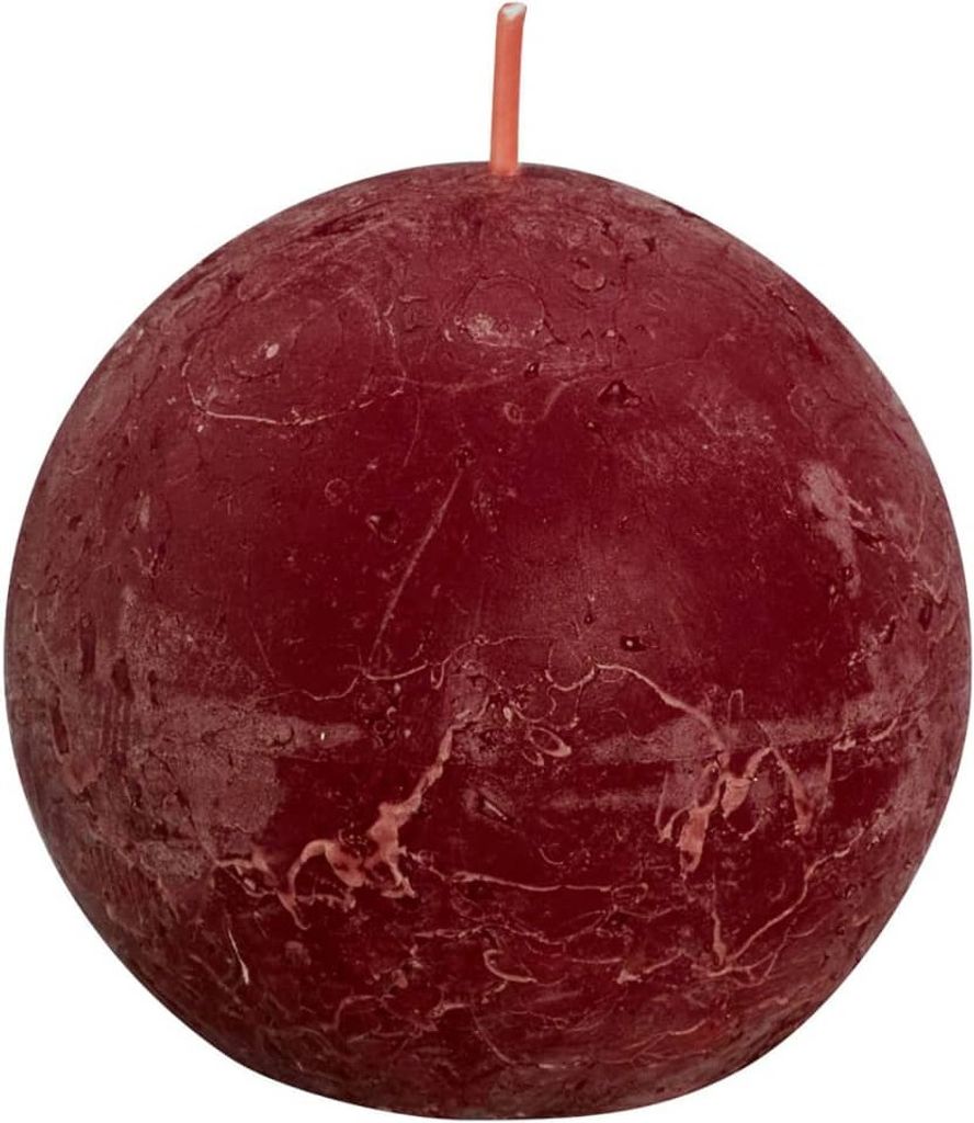 Bolsius Rustikale Kugelkerzen Shine 6 Stk. 76x71 mm Samtrot Produktbild 