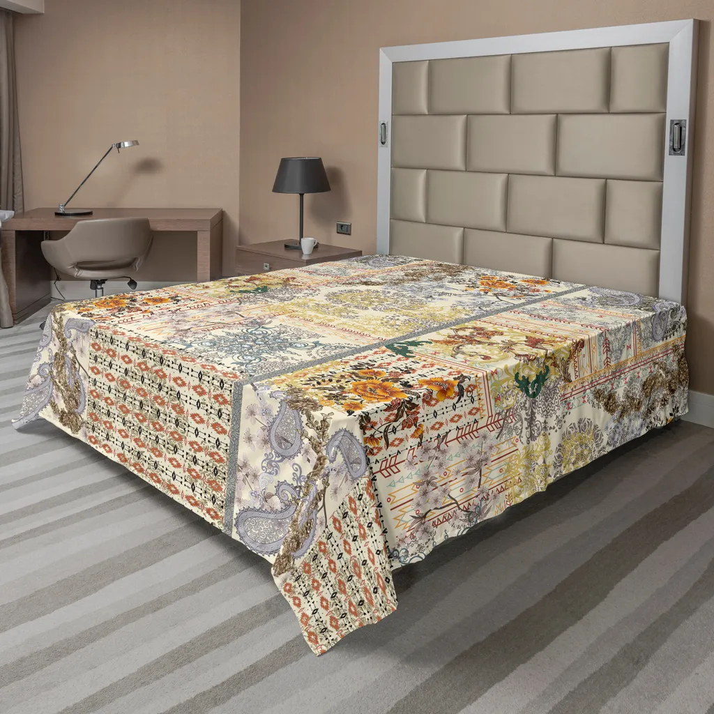 Lenzuolo Piano ABAKUHAUS 260x228 cm | Microfibra Etnica Vintage