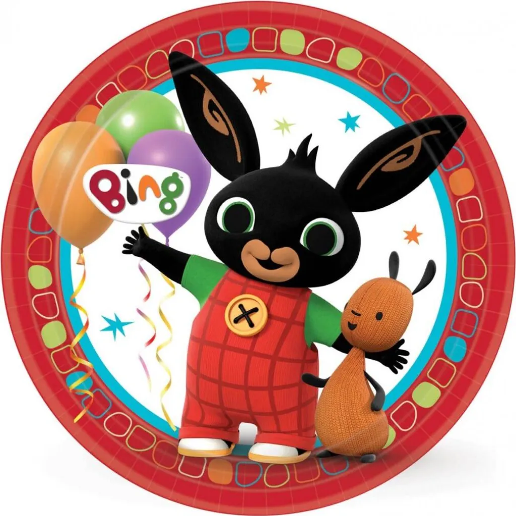 Assiettes anniversaire Bing 23cm : fini la casse et la corvée de vaisselle