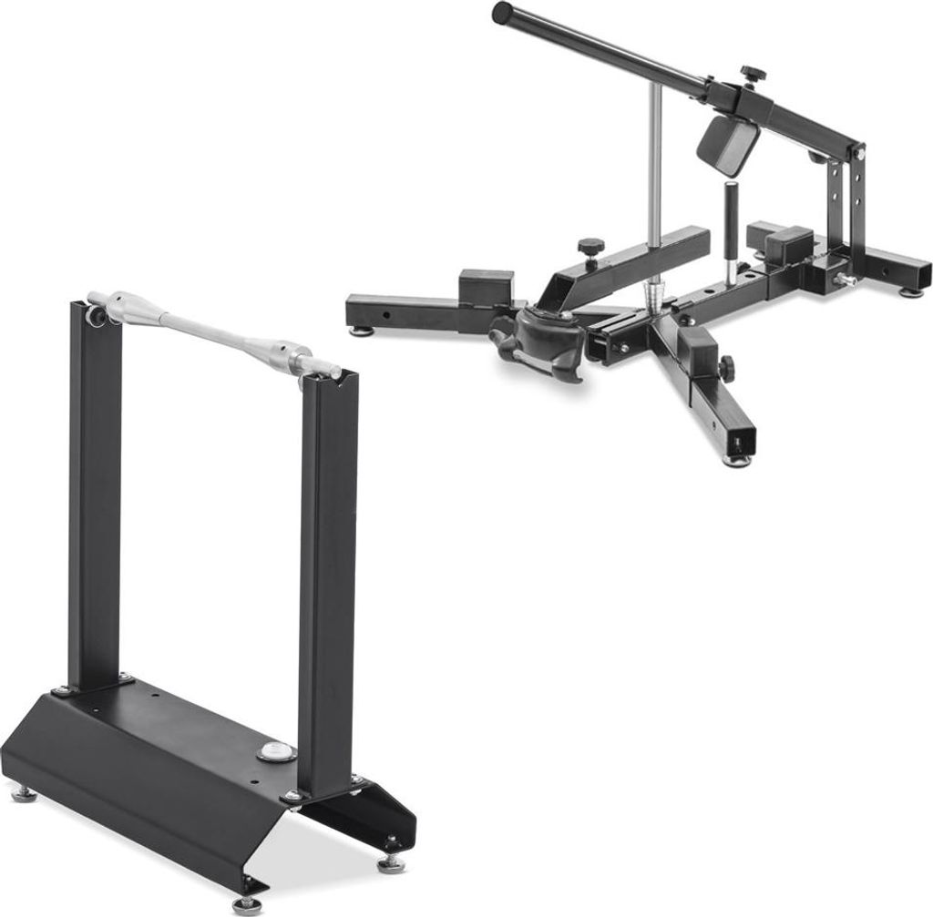 Set: Motorrad Reifenmontiergerät für Motorradreifen 12-21" + Wuchtbock
