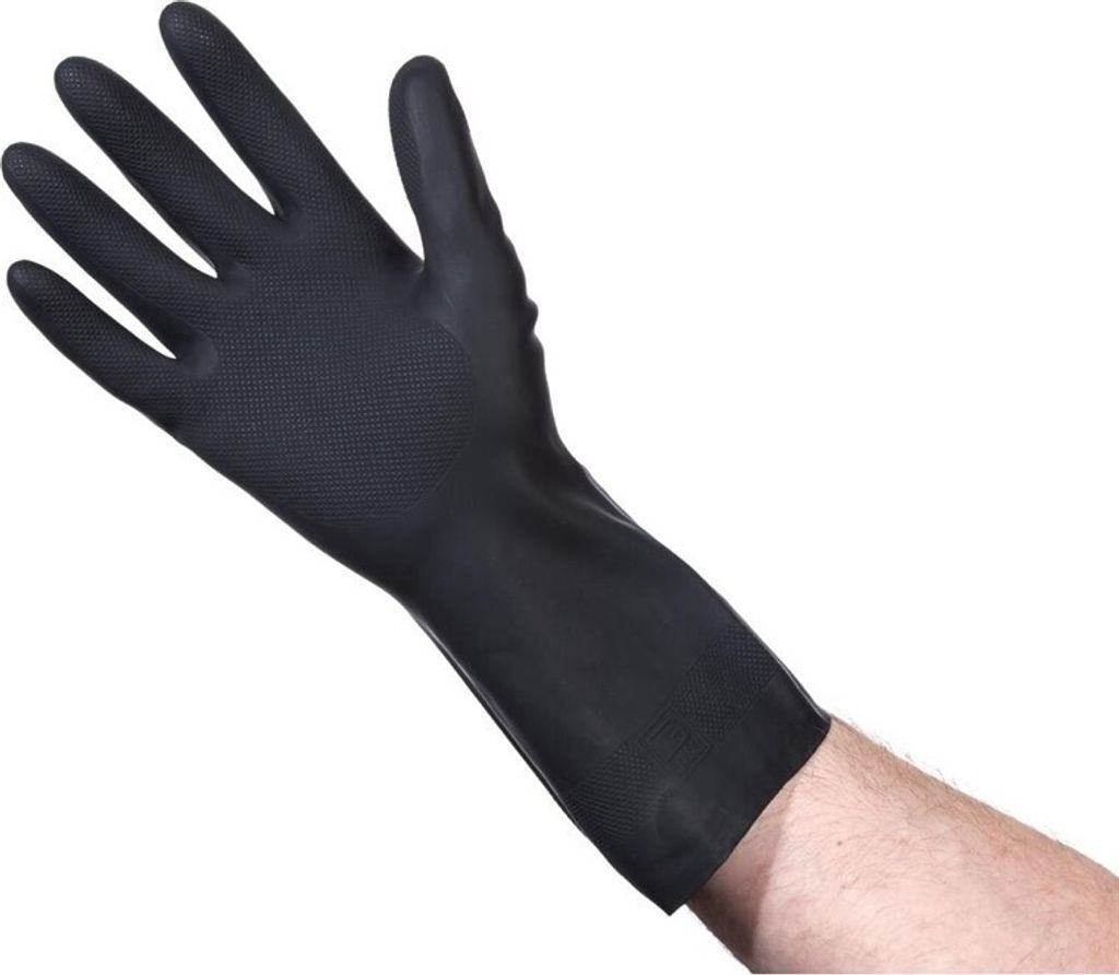 Mapa Chemikalienschutzhandschuhe aus Neopren und Naturlatex, Baumwollkaschiert, Gr. M