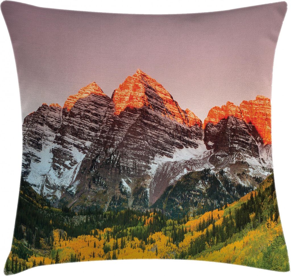 ABAKUHAUS Bunt Kissenbezug, Amerika Berggipfel, Waschbar mit Reißverschluss Kissenhülle mit Farbfesten Klaren Farben Beidseitiger Druck, 40 x 40 ...