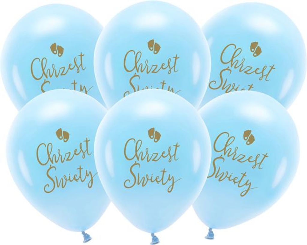 Eco Luftballons 33cm Taufe blau A6 40960