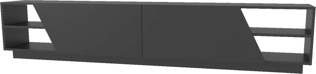 Fernsehschrank Dpazienz, Ständer für Wohnzimmerfernseher, Niedriges Wohnzimmer-Sideboard, TV-Ständerbasis, 240x37h47 cm, Anthrazit