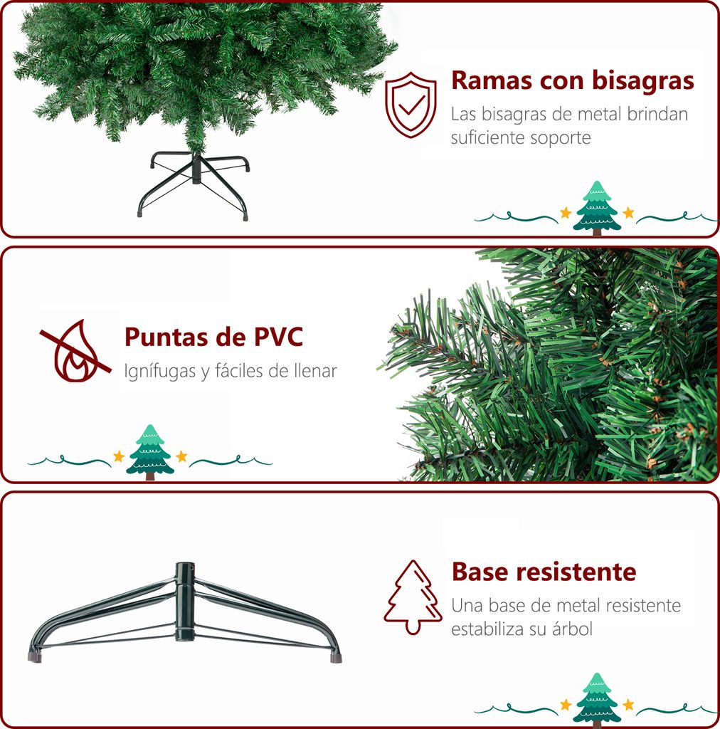 Weihnachtsbaum Kunstbaum Tannenbaum 180cm mit ca.650 Produktbild 4