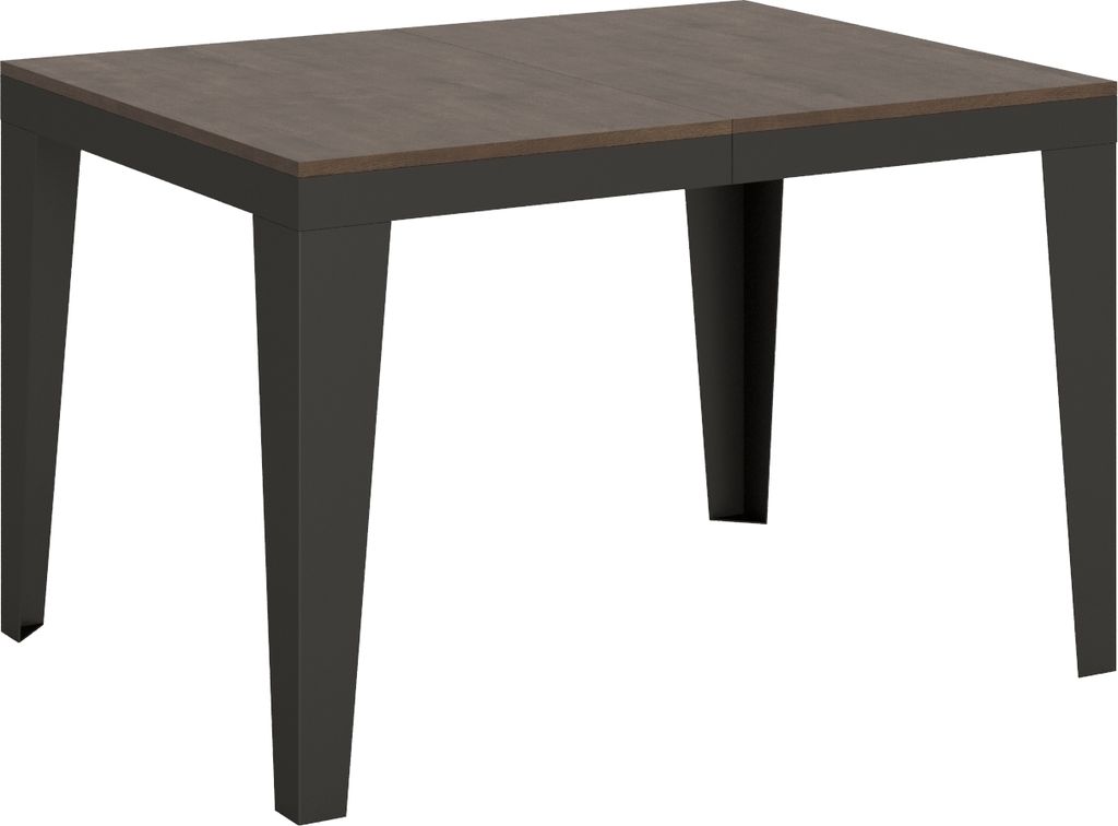 ITAMOBY - Ausziehtisch 120/224x90 cm Flame Evolution Nussbaum Gestell und Füße Anthrazit