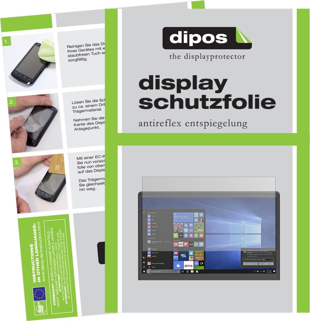 2x Schutzfolie für Odys Trendbook NEXT matt Displayschutzfolie Folie Display Schutz dipos