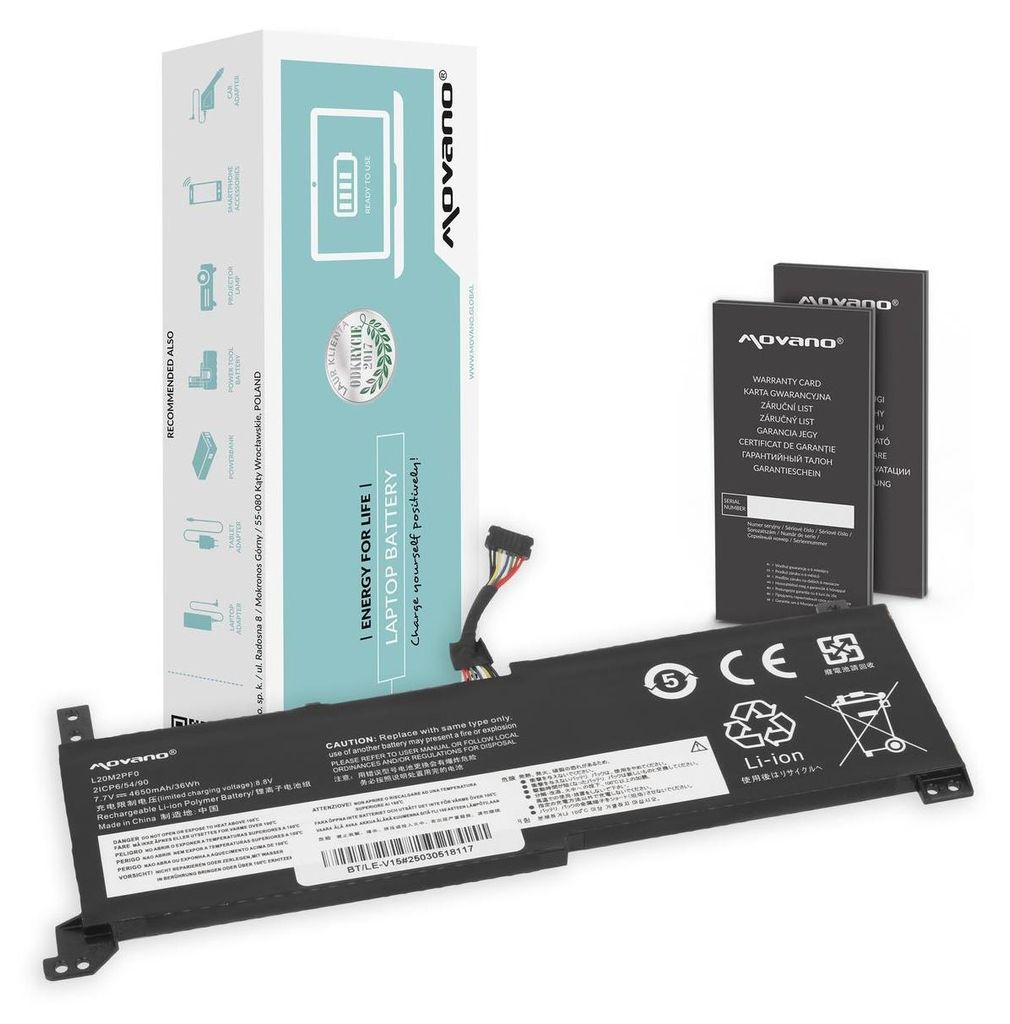 Accu L20M2PF0, L20C2PF0, L20L2PF0 voor Lenovo IdeaPad Productafbeelding 