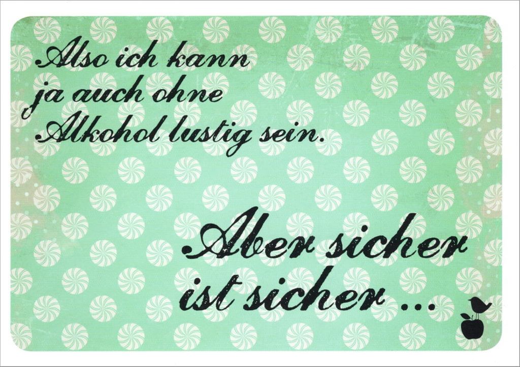 Postkarte MainSpatzen "Also, ich kann ja auch ohne Alkohol lustig sein."