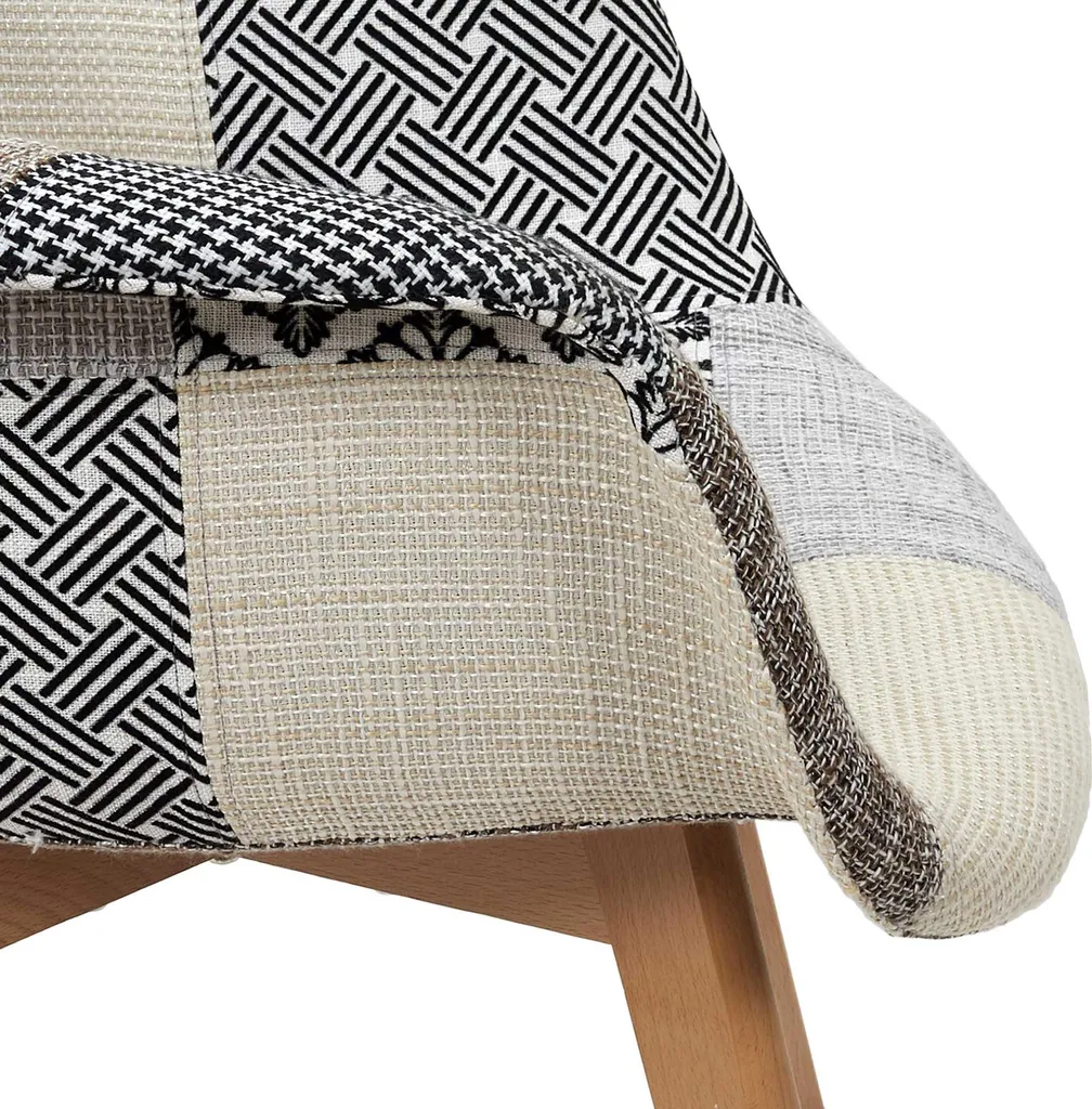 Fauteuil Patchwork Gris Lot de 2 : Fini les Chaises Inconfortables !