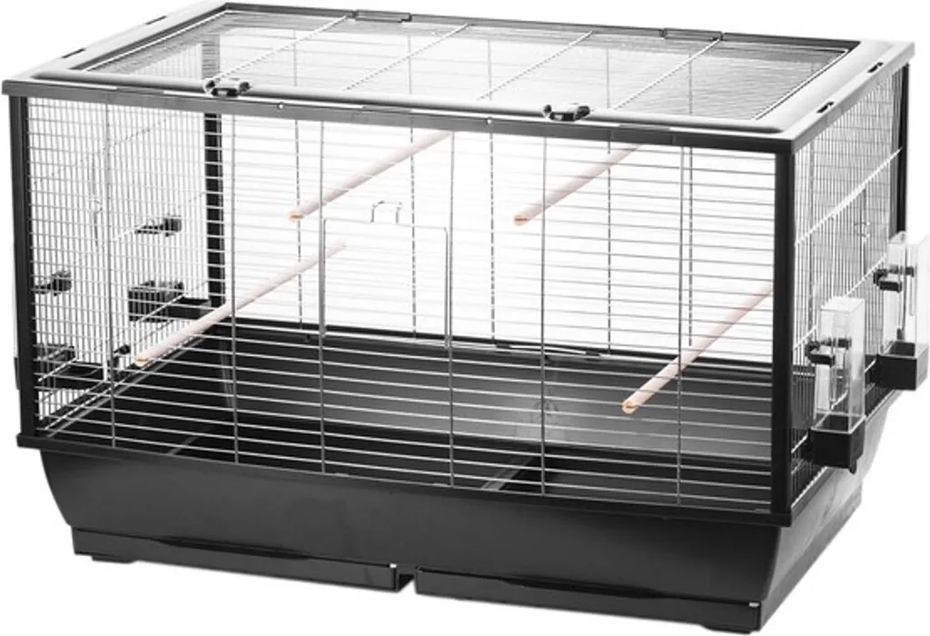 Cage à oiseaux pour Perruche et Canari : Espace de jeu avec toit panoramique