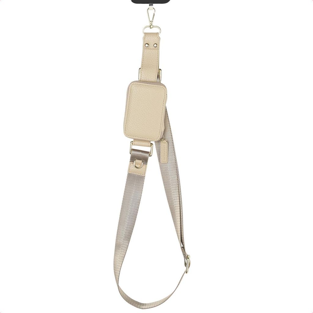 Selencia Handykette mit kleiner Tasche - Beige