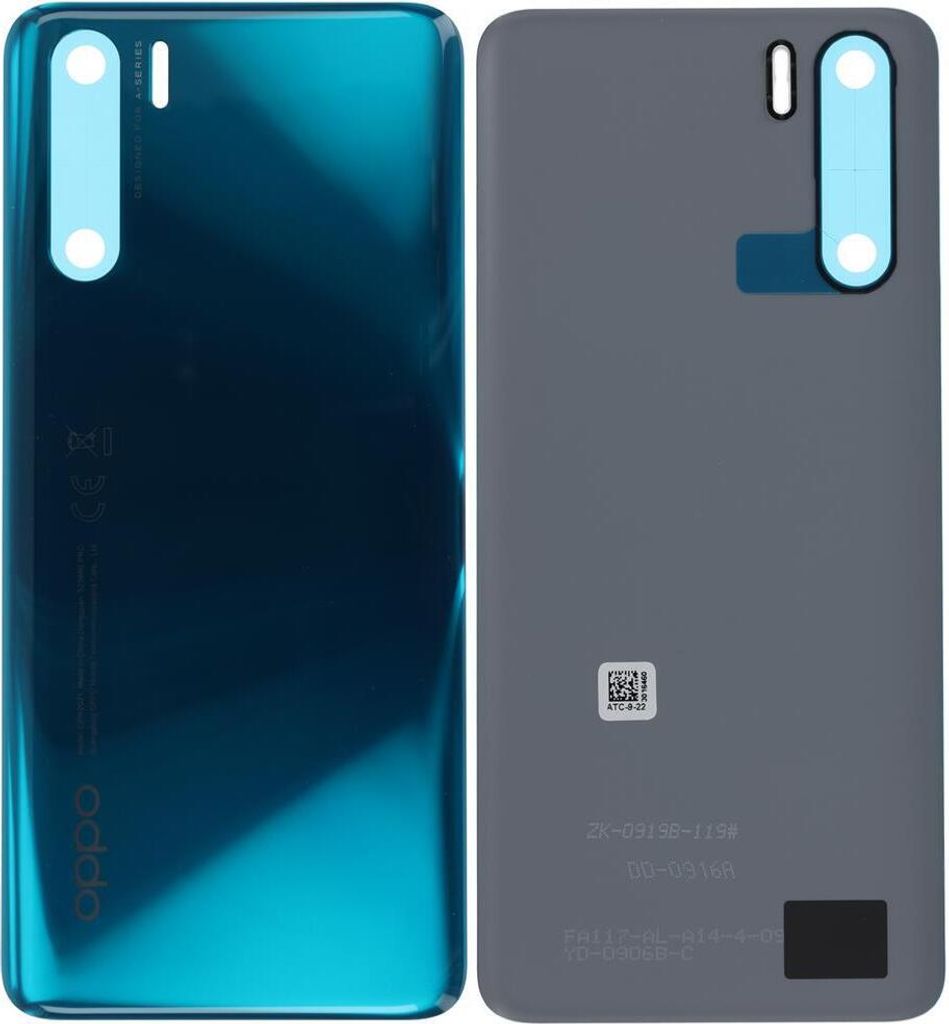 SMT - Original Akkudeckel Backcover Abdeckung Rückseite Cover in Blazing Blue Blau für Oppo A91 / A15 mit Werkzeug
