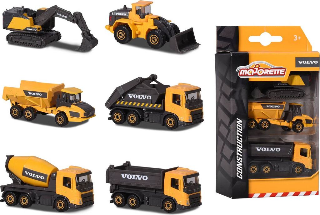 majorette Construction Volvo veicoli da costruzione, set di Immagine del prodotto 
