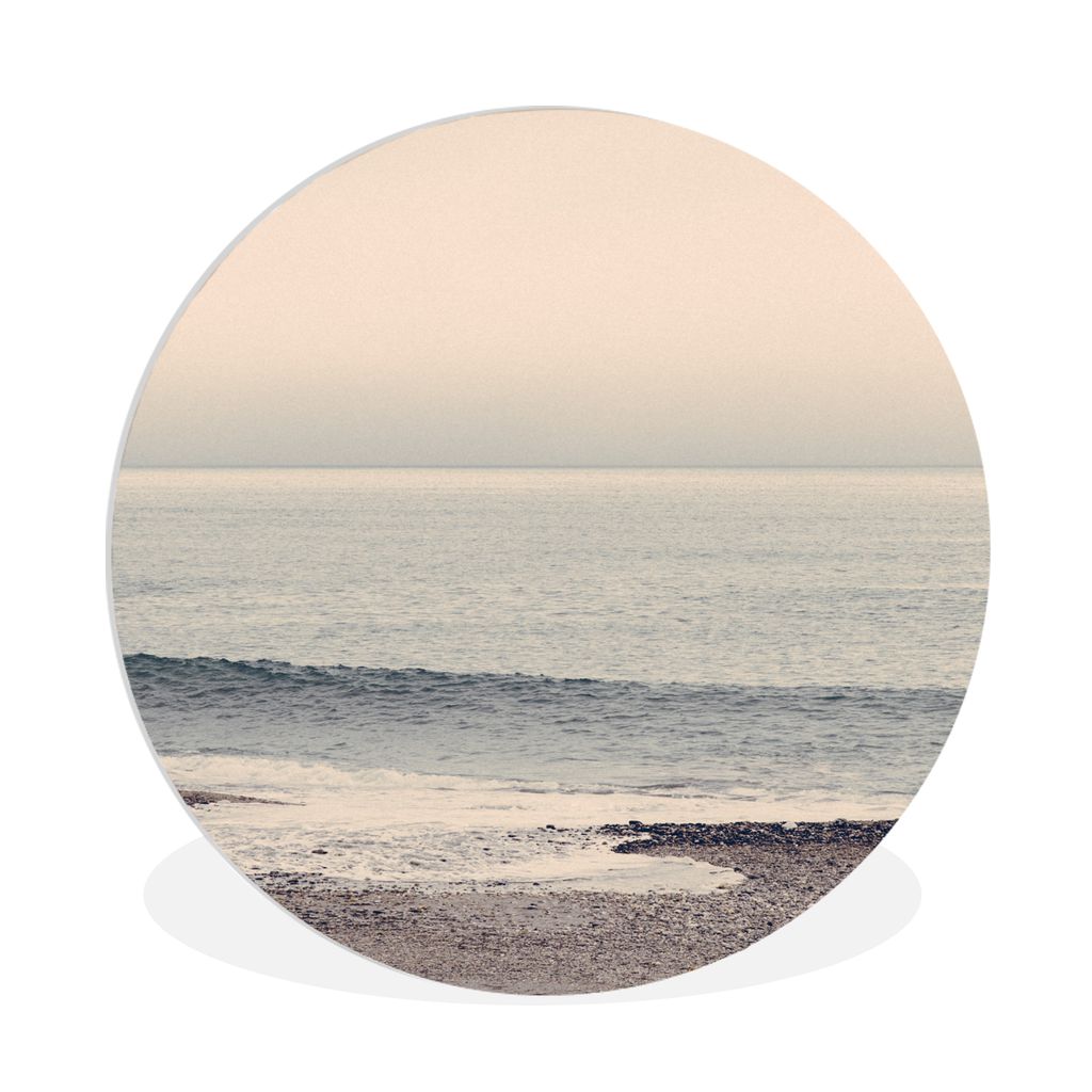 MuchoWow Rundes Wandbild - Runde Bilder Strand - Natur - Landschaft - Meer Ø 90 cm Kreis Wanddekoration Kunststoff - Wandkreis - Wandschmuck - W...