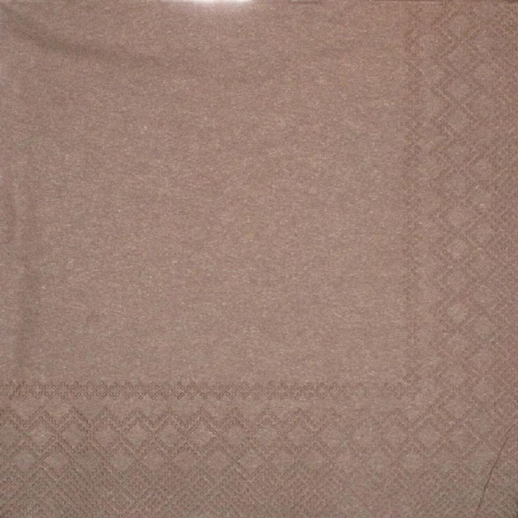 20 COCKTAIL SERVIETTEN 25x25cm Uni FARBIG mokka KAFFEE